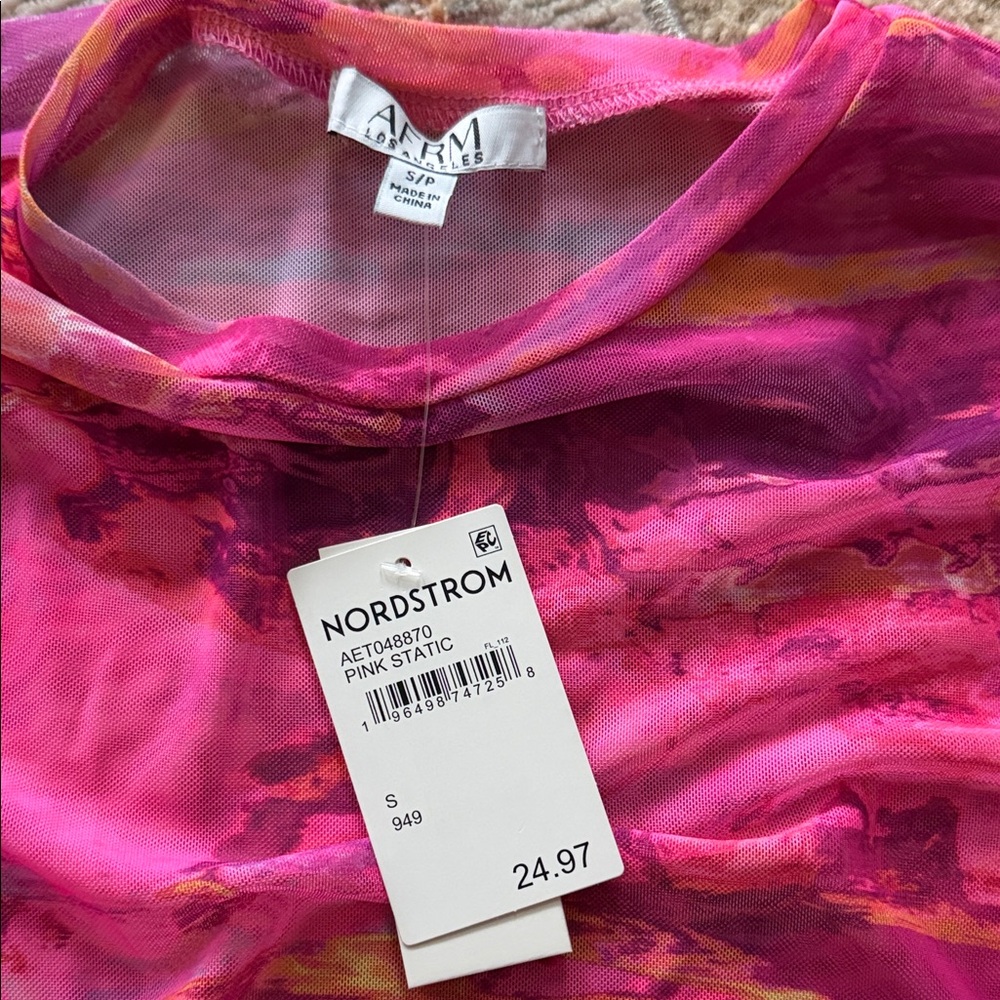 AFRM Pink Multicolor Long Sleeve Top - Picture 2 of 2